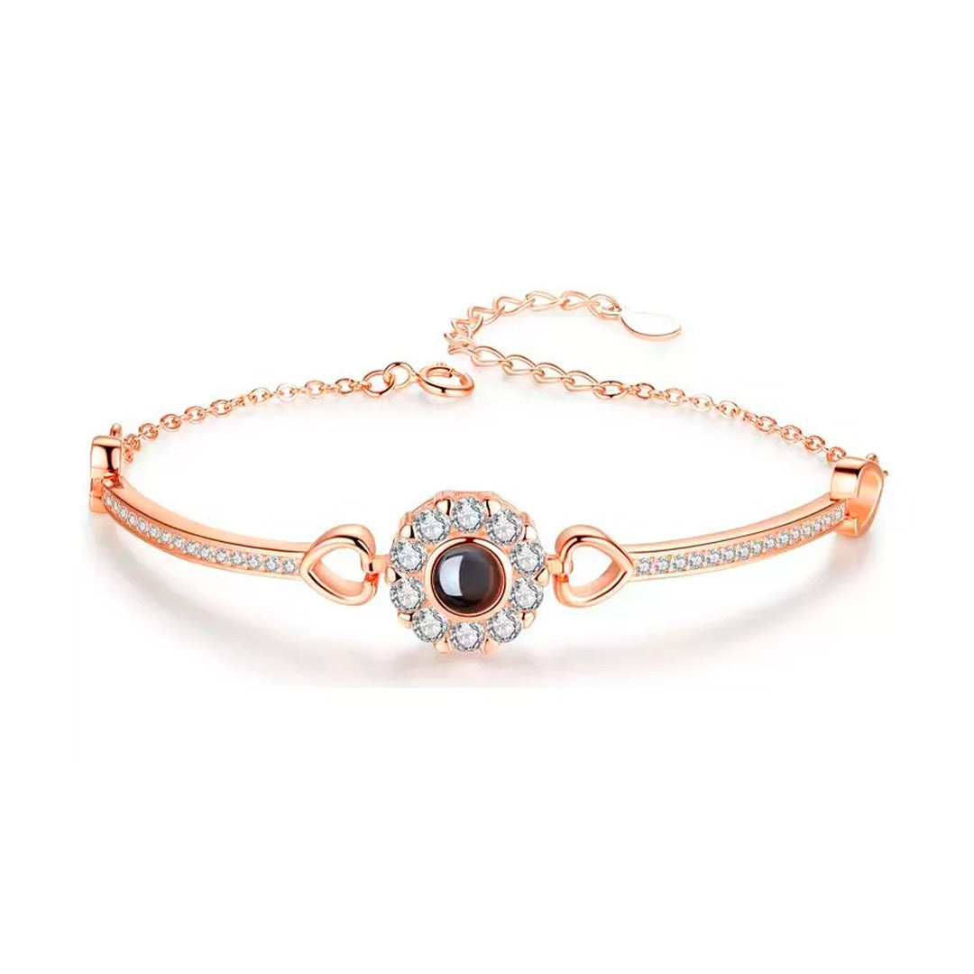 Pulsera Girasol Con Foto Personalizada