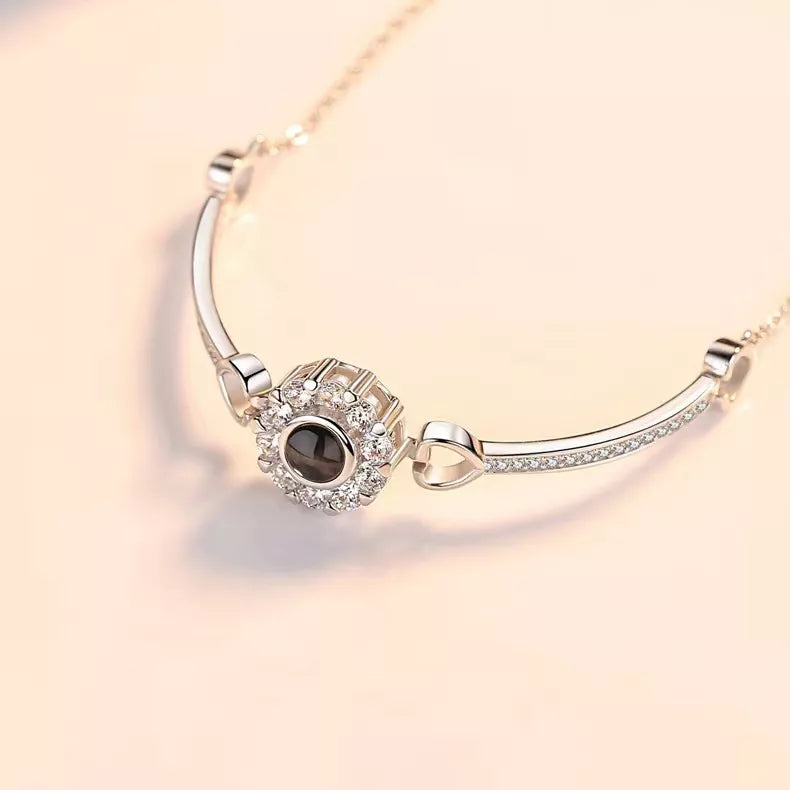 Pulsera Girasol Con Foto Personalizada