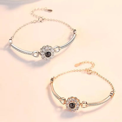 Pulsera Girasol Con Foto Personalizada