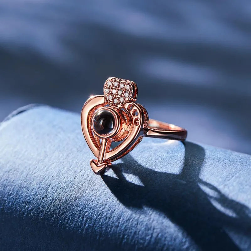 Anillo Corazón con Foto Personalizada