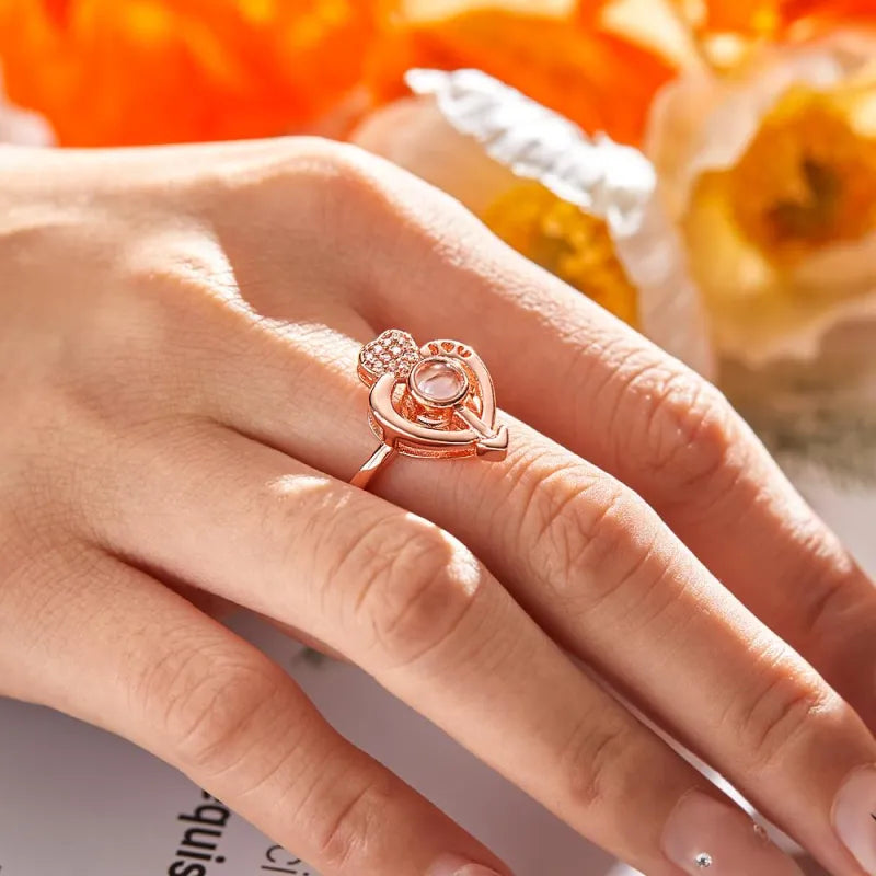 Anillo Corazón con Foto Personalizada