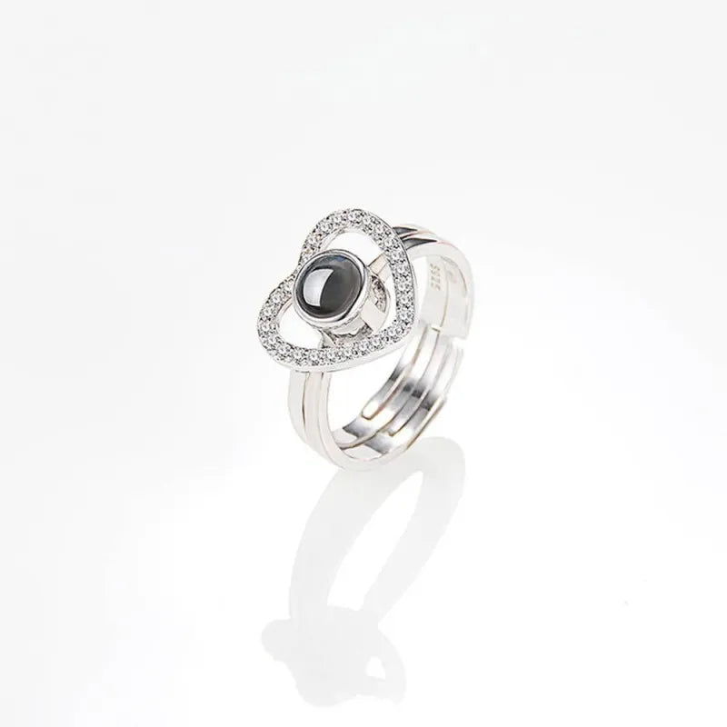 Anillo Corazón 2 en 1 con Foto Personalizada