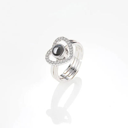 Anillo Corazón 2 en 1 con Foto Personalizada
