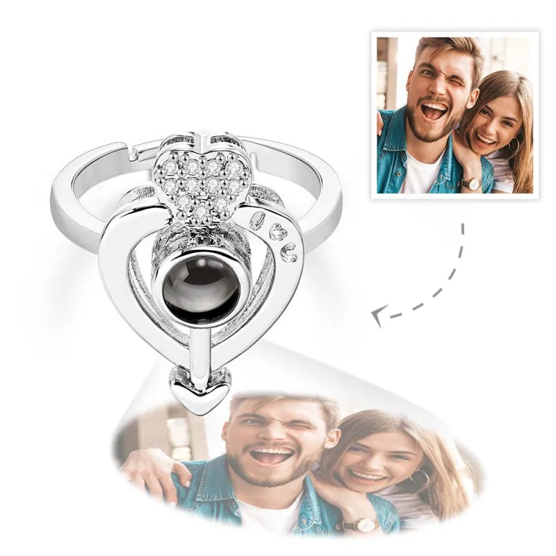 Anillo Corazón con Foto Personalizada